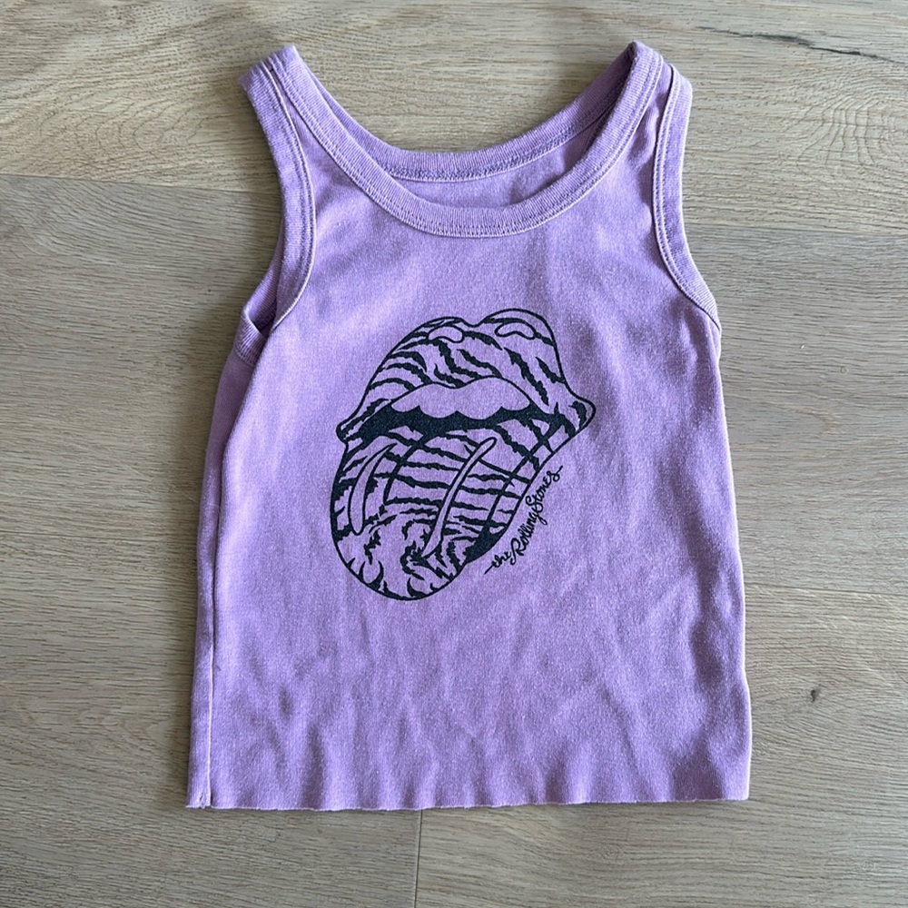 Tilly’s xs tank purple Rolling Stones